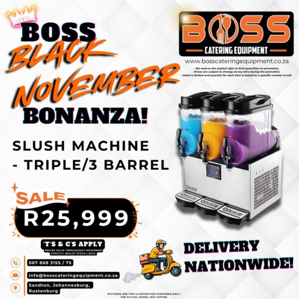 3-barrel (Triple) Slush Puppy Machine - *BLACK FRIDAY*