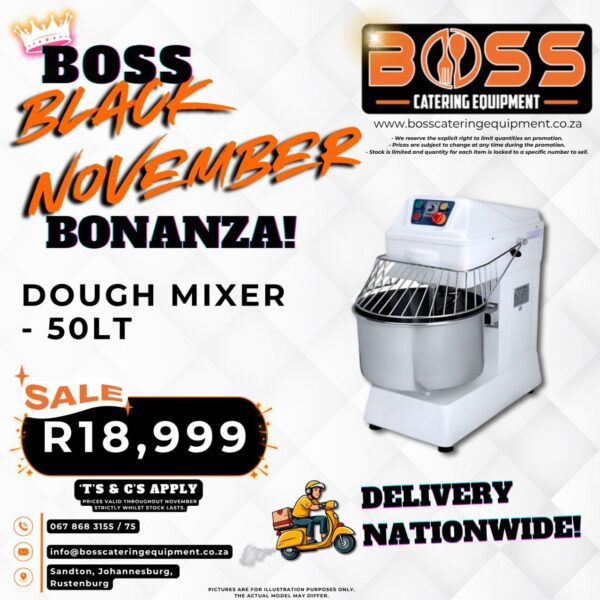 50lt Dough Mixer - *BLACK FRIDAY*